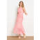 LOLALIZA geruite midi rok roze