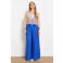LOLALIZA wide leg regular waist broek blauw