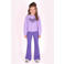 B.Nosy flared broek met print - paars
