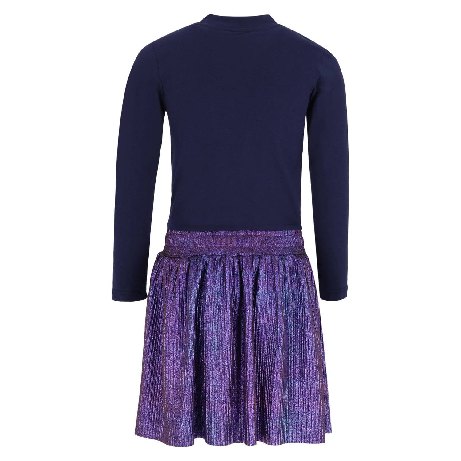 B.Nosy midi jurk met tekst donkerblauw paars