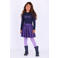 B.Nosy midi jurk met tekst - donkerblauw/paars