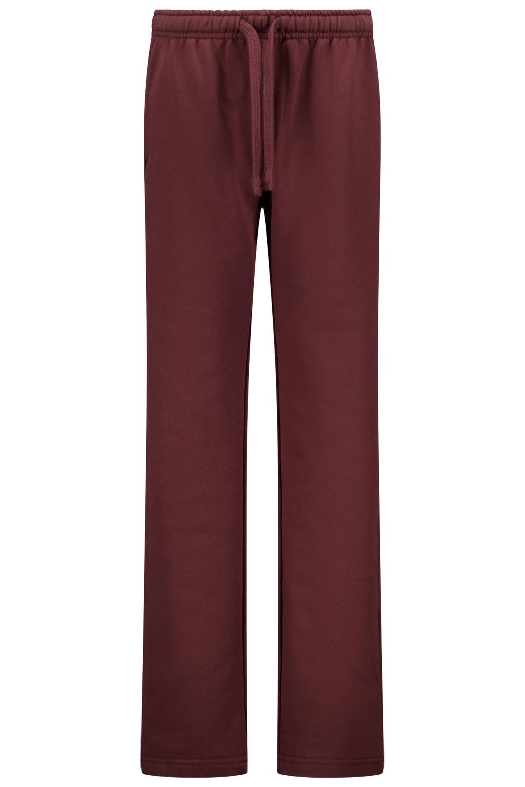 Donkerrode meisjes Airforce joggingbroek van katoen met elastische tailleband met koord en effen