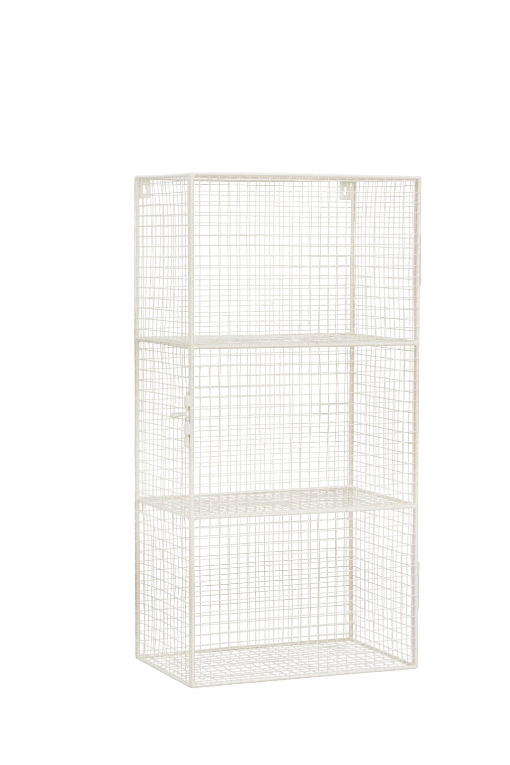 Madam Stoltz wandkastje draadwerk creme (76x38x24 cm)