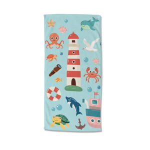 kinderstrandlaken (75x150 cm) Aqua