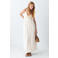 MANGO TEEN maxi jurk gebreid wit