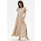 Rinascimento maxi jurk beige