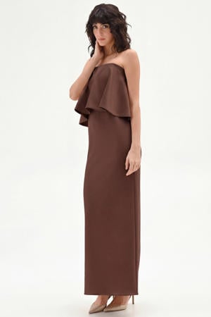 maxi jurk bruin