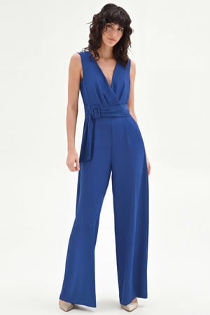 jumpsuit met ceintuur - blauw