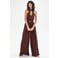 Rinascimento jumpsuit met ceintuur - donkerbruin