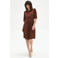 Rinascimento midi jurk bruin