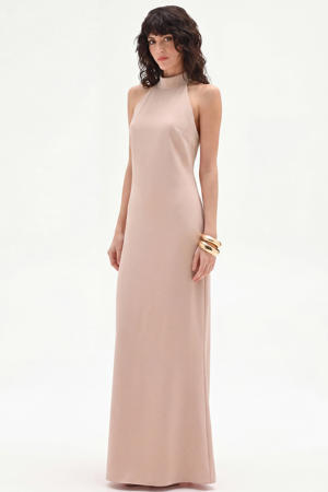 maxi jurk beige