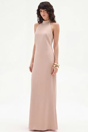maxi jurk beige