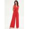 Rinascimento jumpsuit met ceintuur - rood
