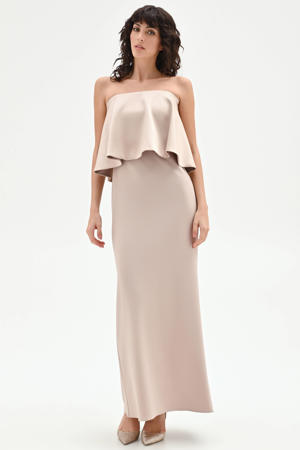 maxi jurk beige