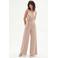 Rinascimento jumpsuit met ceintuur - beige
