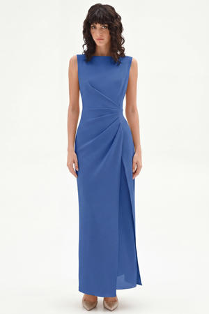 maxi jurk blauw