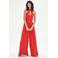 Rinascimento jumpsuit met ceintuur - rood