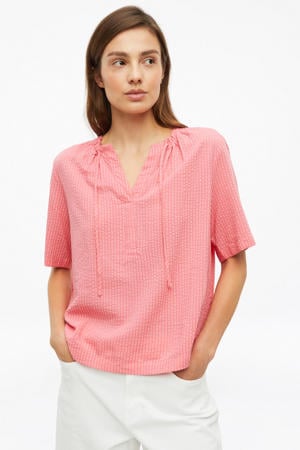 top met textuur roze