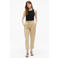 s.Oliver relaxed high waist broek met linnen beige