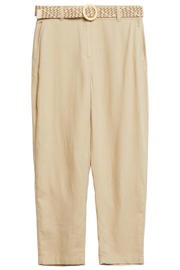 thumbnail: s.Oliver relaxed high waist broek met linnen beige