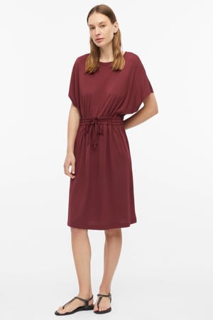 T-shirtjurk zomerjurk donkerrood