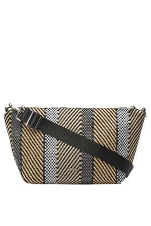 crossbody tas zwart/beige
