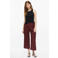 s.Oliver jersey straight high waist casual broek donkerrood
