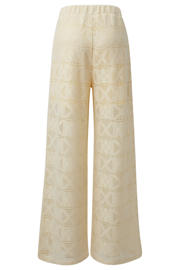 thumbnail: s.Oliver wide leg high waist broek crochet crème