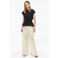 s.Oliver wide leg high waist broek crochet crème