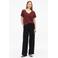 s.Oliver linnen regular fit top - donkerrood
