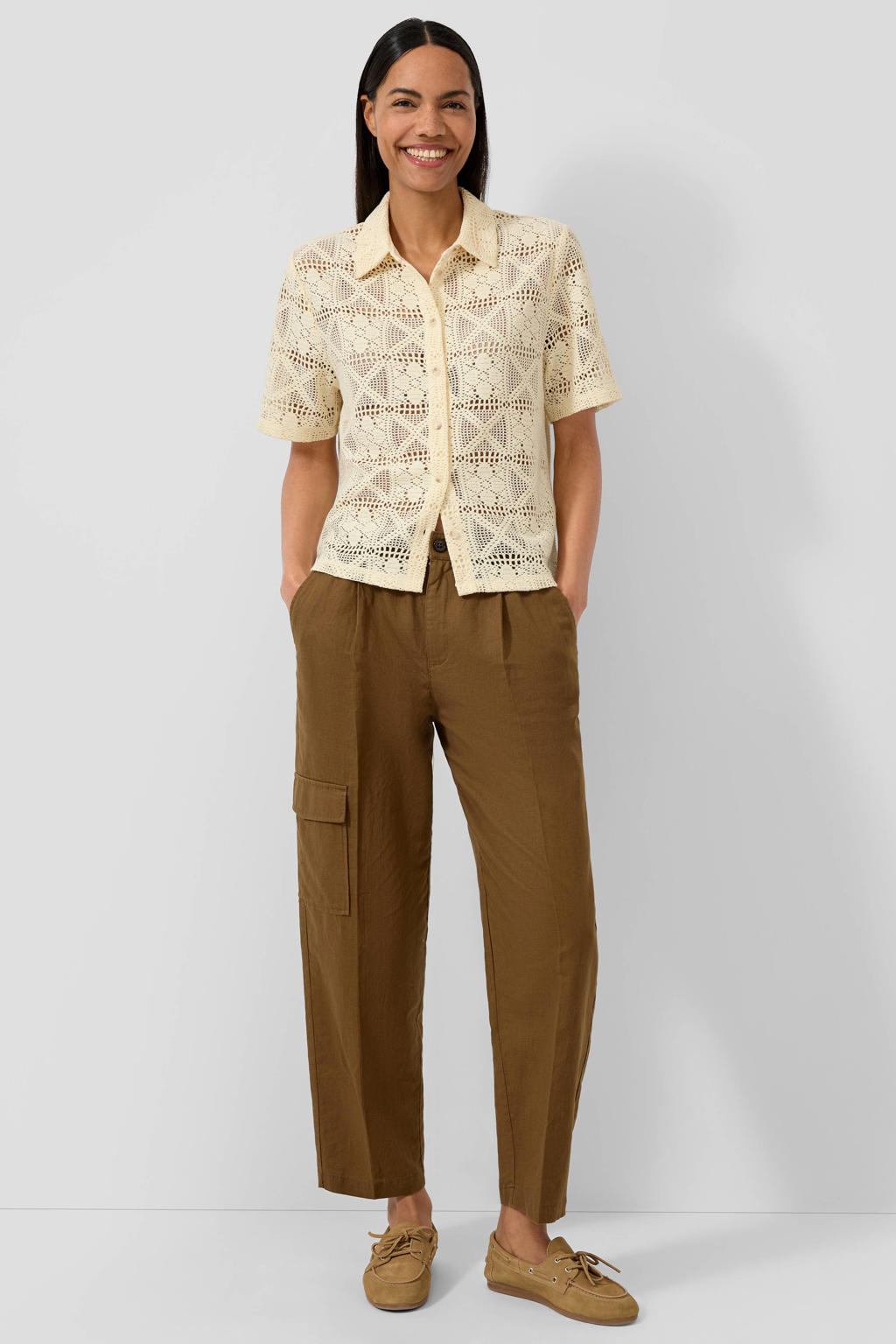 s.Oliver blouse gehaakt ecru
