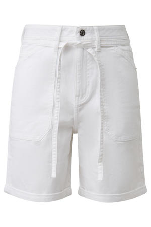 denim wide leg regular waist short wit
