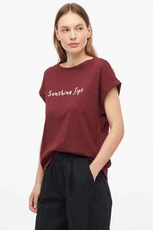 T-shirt donkerrood