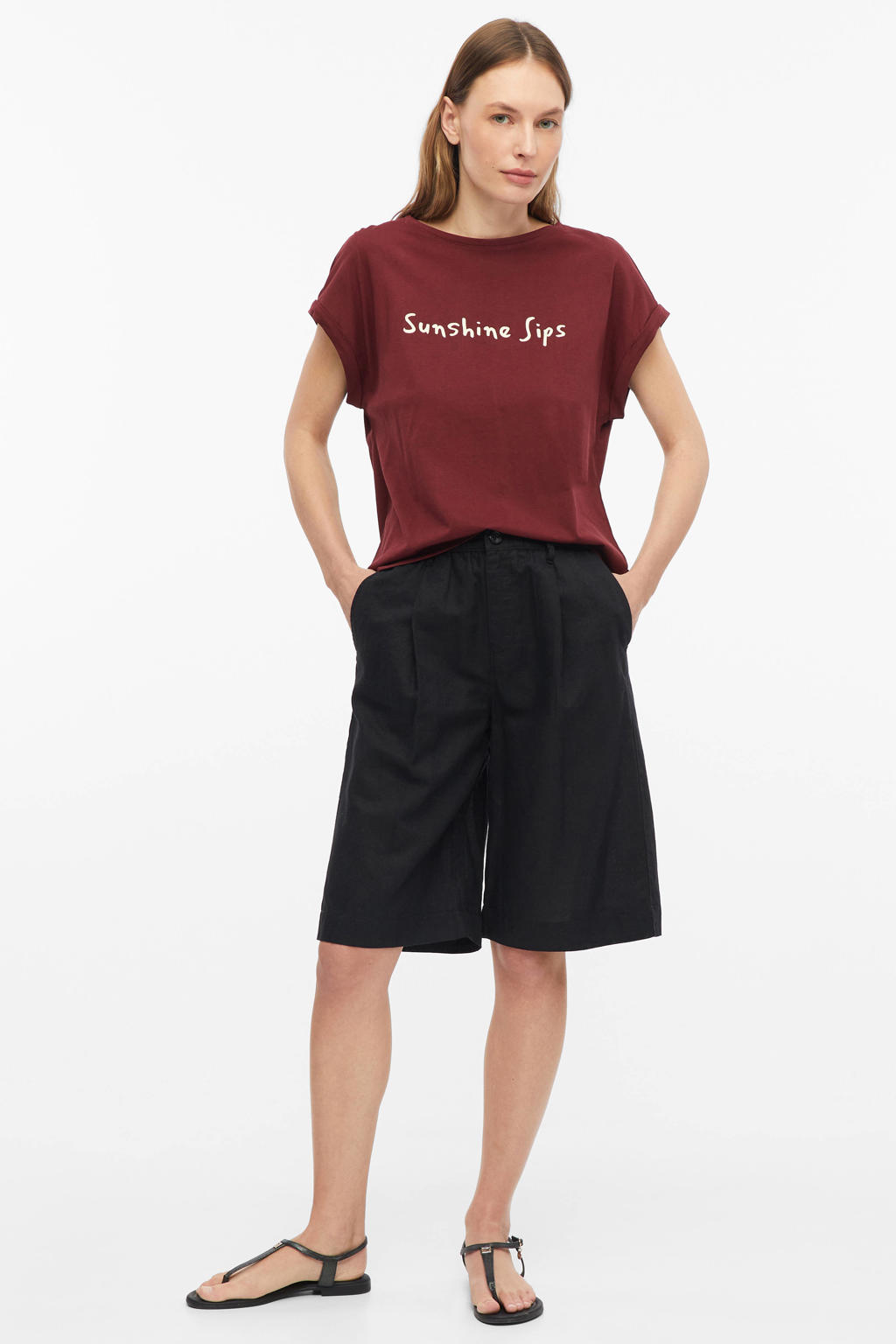 s.Oliver T-shirt donkerrood