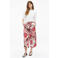 s.Oliver high waist gebloemde broek lichtroze
