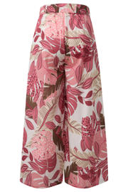 thumbnail: s.Oliver high waist gebloemde broek lichtroze