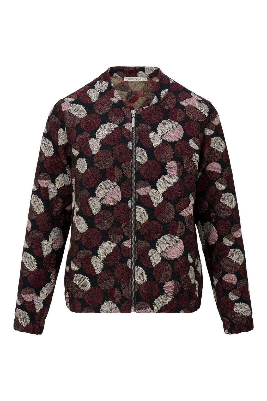Multikleurige dames Dreamstar jasje meerkleurig van polyester met lange mouwen en ronde hals