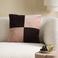 NOUS Living Amber vierkante velvet geruite sierkussenhoes 45x45 cm - lichtroze/bruin