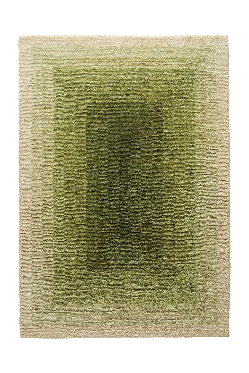 Studio LIVIT wollen vloerkleed Axel 230x160 cm - groen/crème
