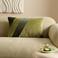 NOUS Living rechthoekige gestreepte sierkussenhoes Anna 40x60 cm - groen/donkergroen