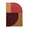 Studio LIVIT laagpolig wollen grafische vloerkleed Alain 290x200 cm - burgundy/rood/terra