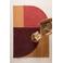 Studio LIVIT laagpolig wollen vloerkleed Alain 230x160 cm - burgundy/rood/terra