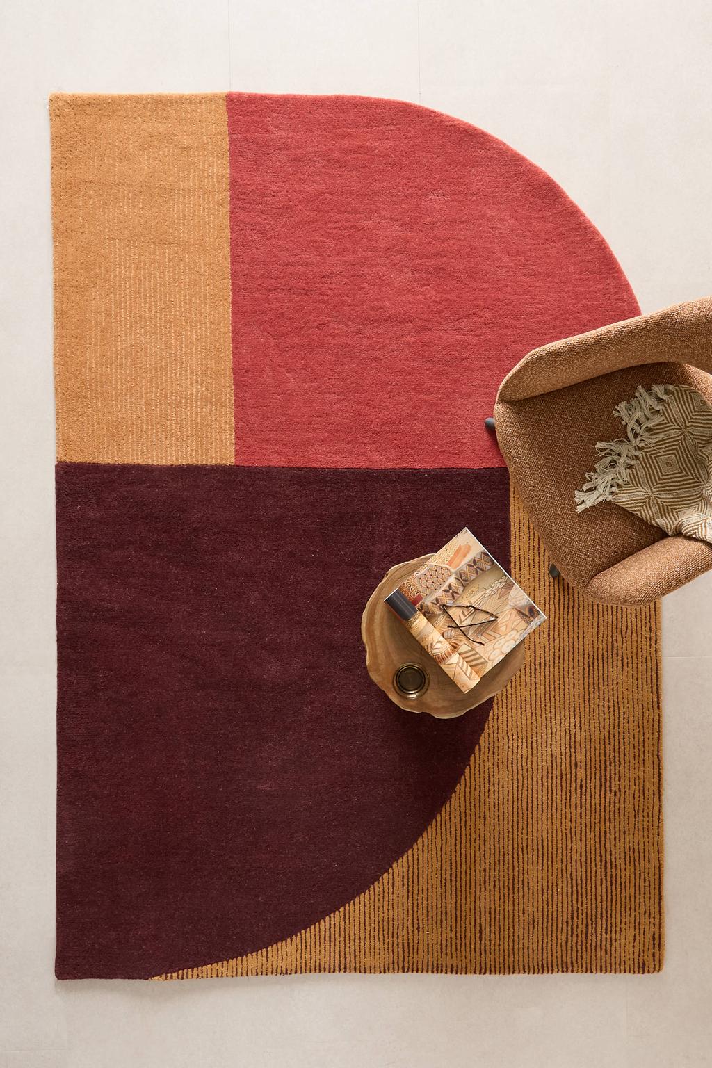 Studio LIVIT laagpolig wollen vloerkleed Alain 230x160 cm - burgundy/rood/terra