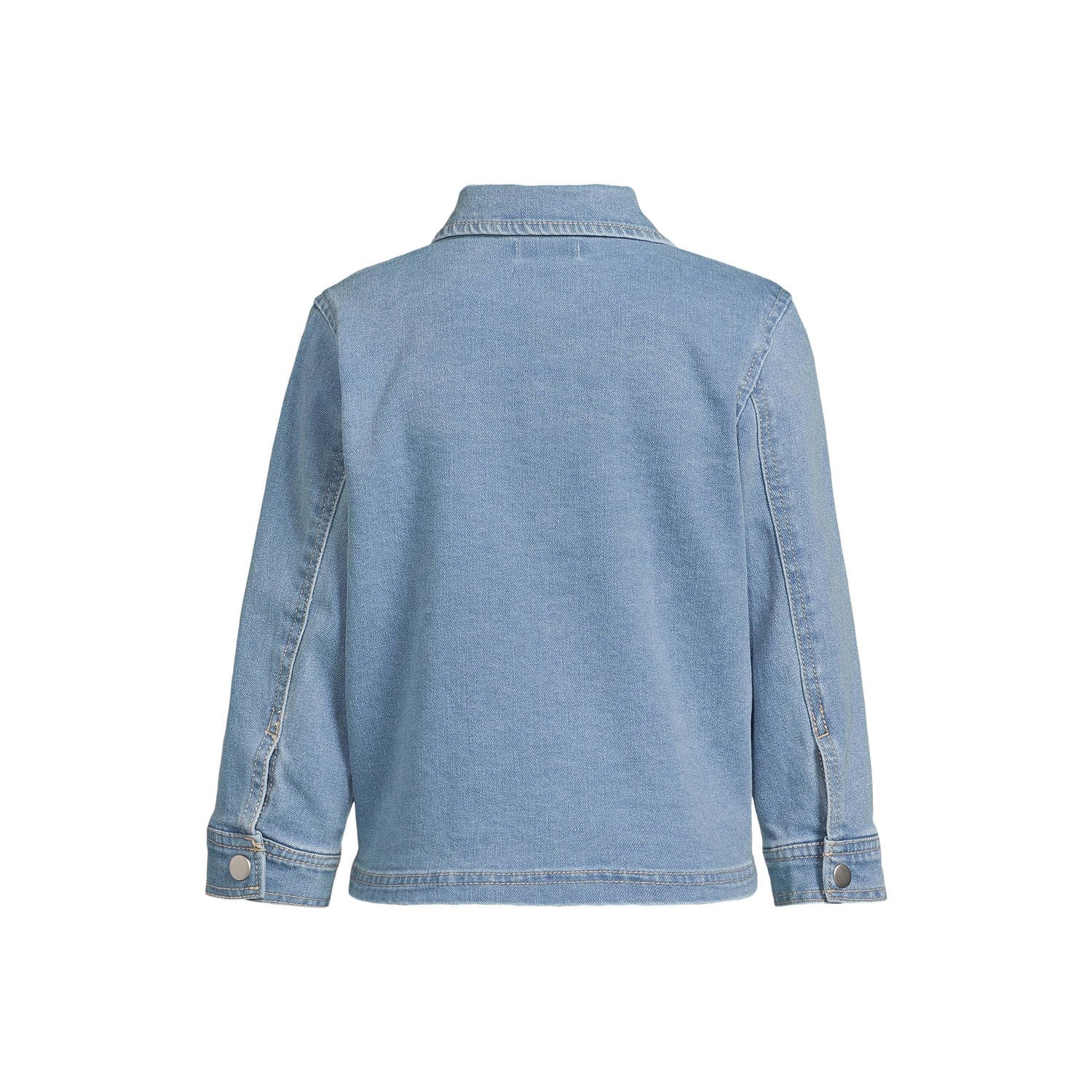 Orange Stars denim overhemd met print lichtblauw