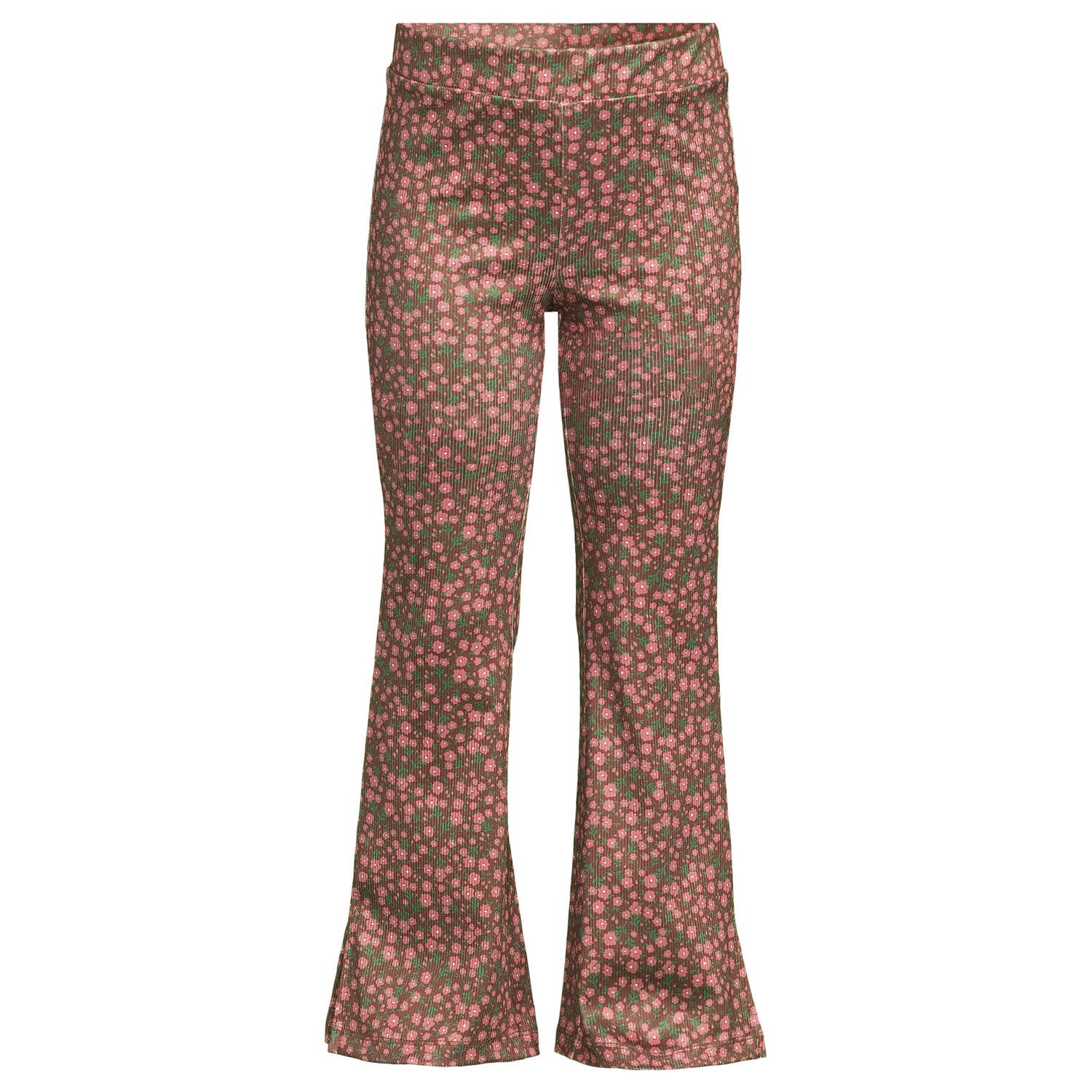 Orange Stars flared broek met print bruin