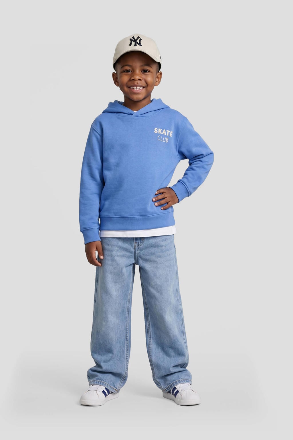 Orange Stars hoodie met tekstprint - blauw