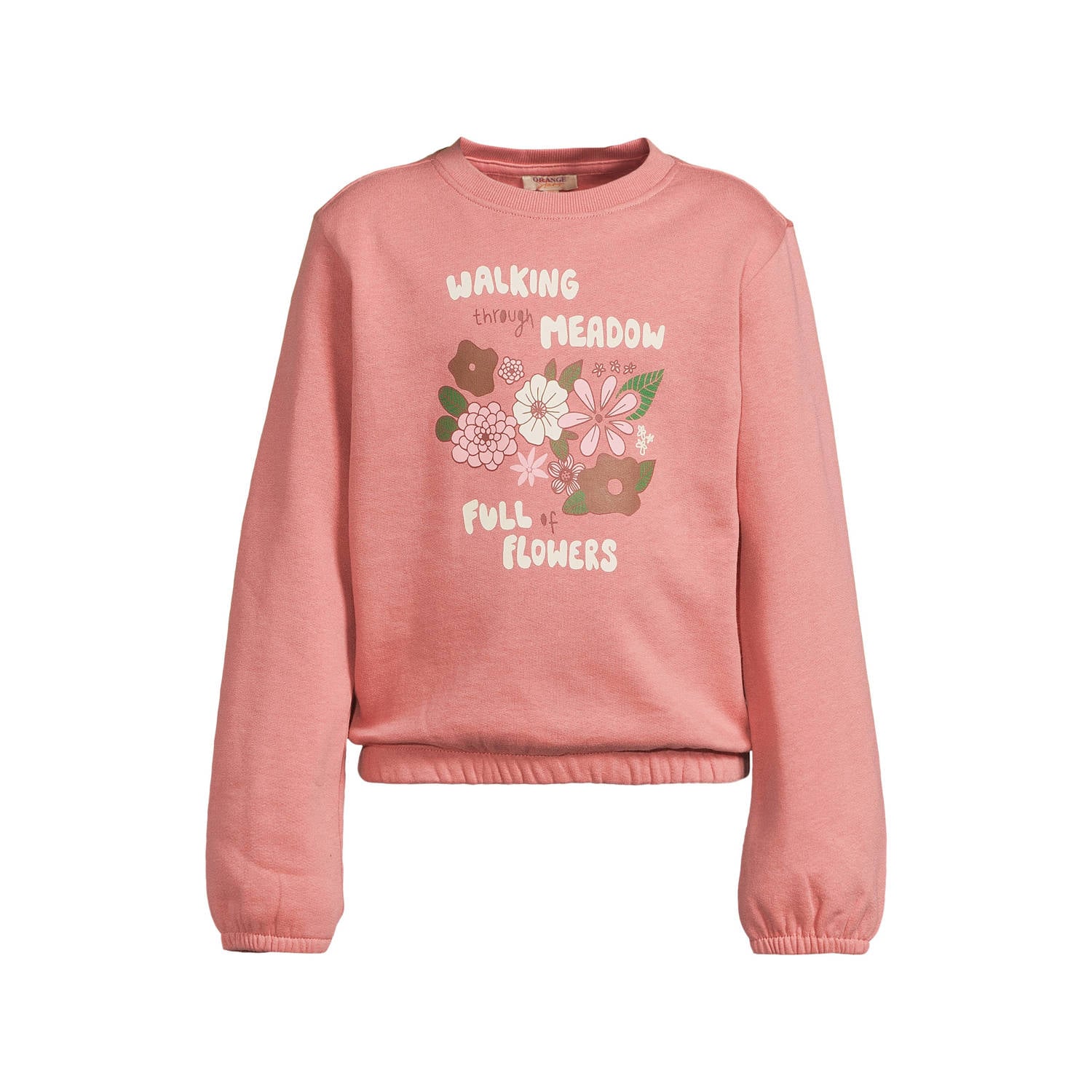 Orange Stars sweater met print