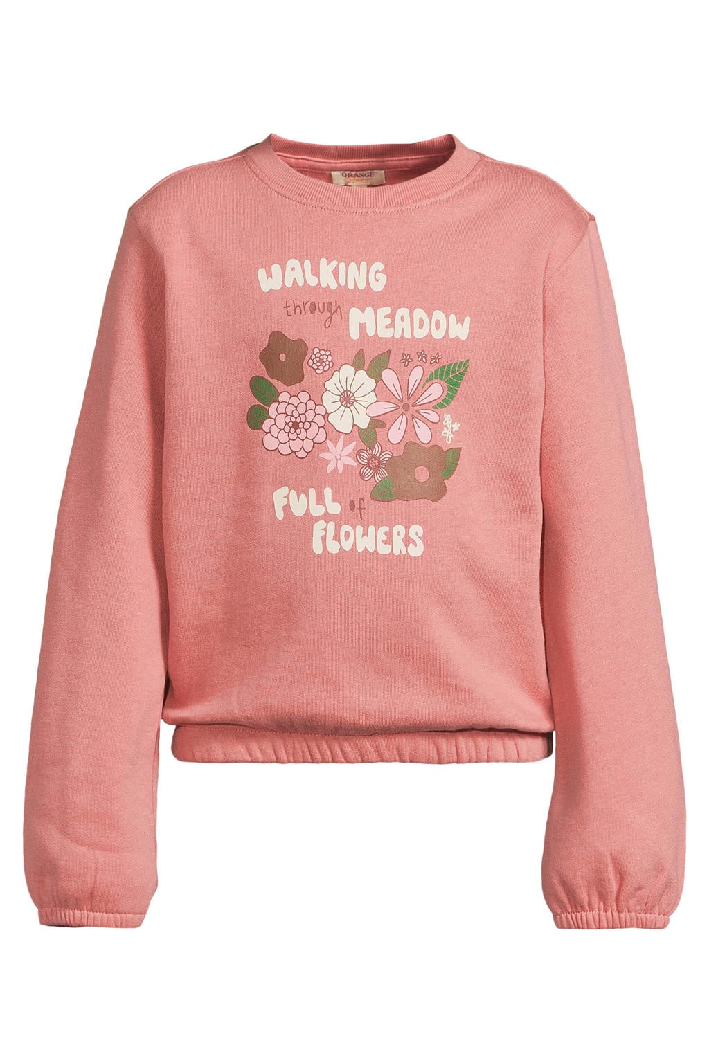 Orange Stars sweater met print