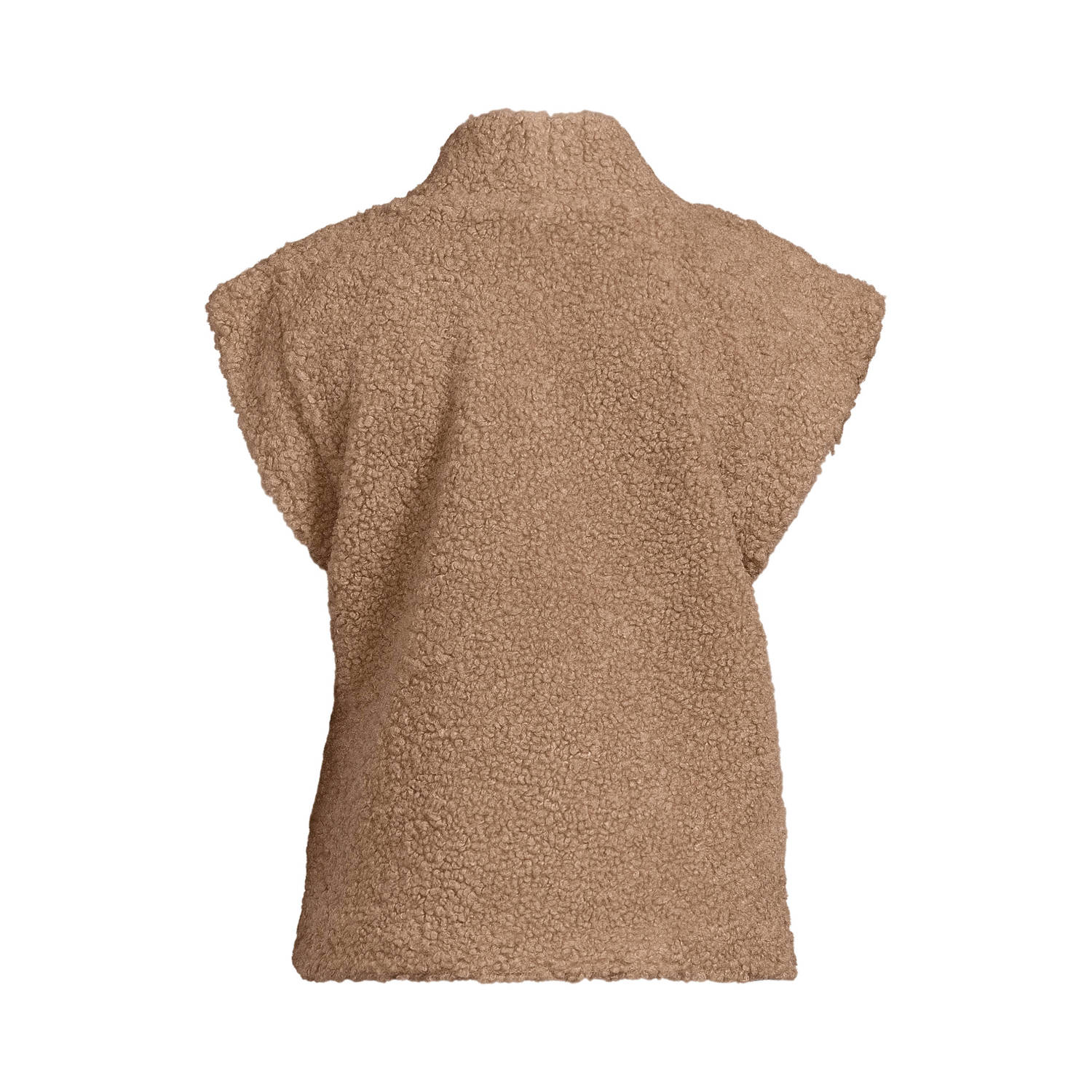 Orange Stars teddy gilet zand