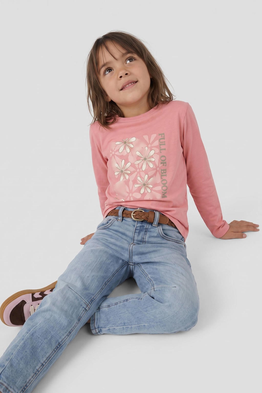 Orange Stars longsleeve met print - roze